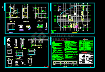 地下室人防建筑施工设计全套CAD图纸