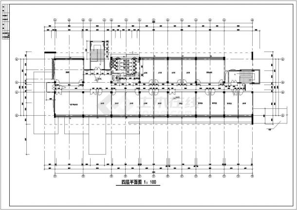 【cad平面图】某学院行政办公楼建筑设计CAD平面图_土木在线